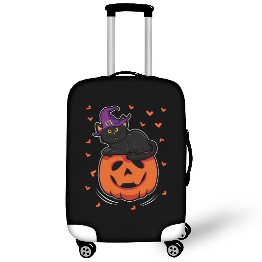 Cat In Pumpkin Cool Creepy Halloween Luggage Covers