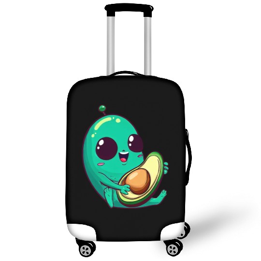 Cute Alien Avocado: Guitarist Extraterrestrial Luggage Covers