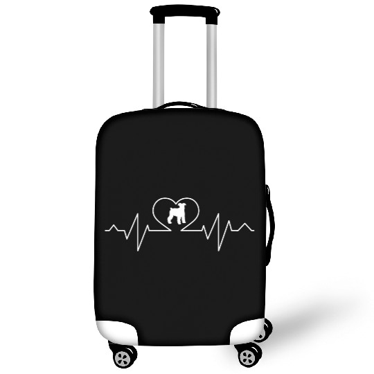 Miniature Schnauzer dog heatbeat Luggage Covers