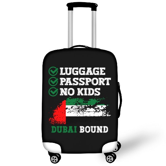 Luggage Passport No Kids Dubai Bound Vacation Luggage Covers