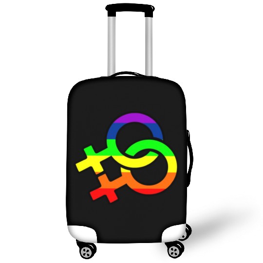 Gender lesbian logo with rainbow Luggage Covers