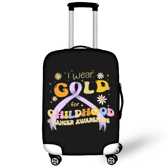 I Wear Gold For Childhood Cancer Awareness Luggage Covers