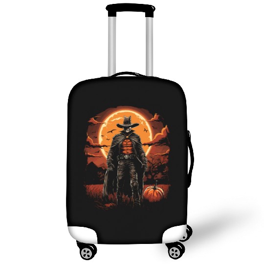Spooky Cowboy Halloween Scary Sheriff Costume Luggage Covers