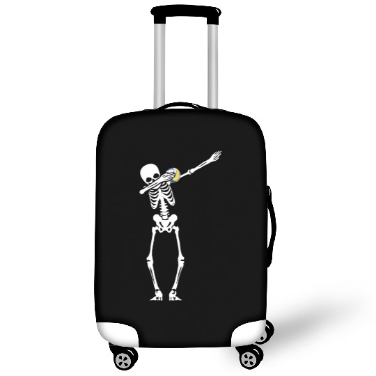 Dabbing Skeleton Playing Volleyball Halloween Luggage Covers