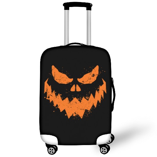 Cool Pumpkin Head Face Lazy Halloween Pumpkin Luggage Covers