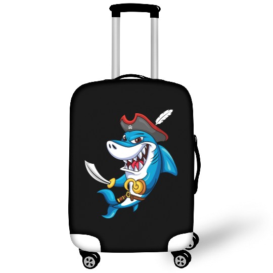 Cool Shark Pirate Decor Lazy Halloween Luggage Covers
