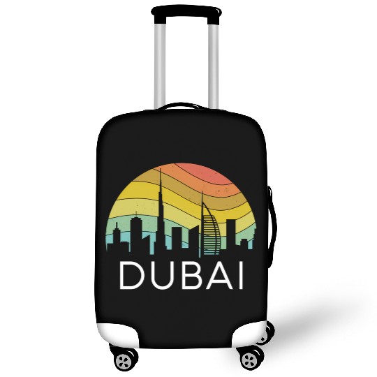 Dubai Skyline City Arab Emirates Uae Arcihtecture Luggage Covers