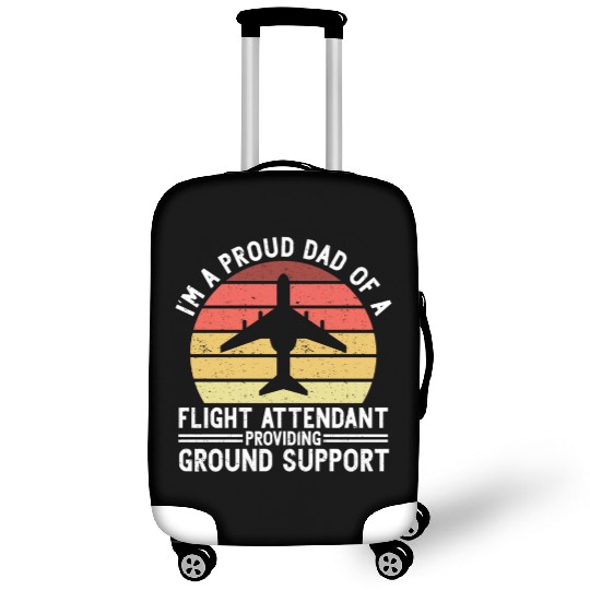 Flight Attendant Dad Airplane Flight Attendant Luggage Covers