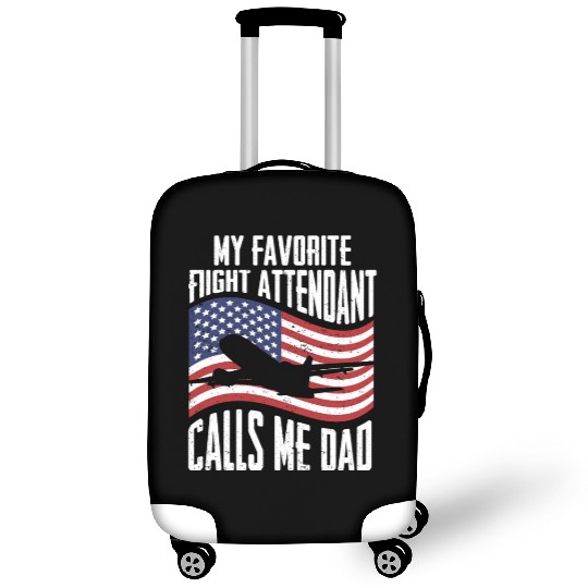 Flight Attendant Dad Airplane Flight Attendant Luggage Covers
