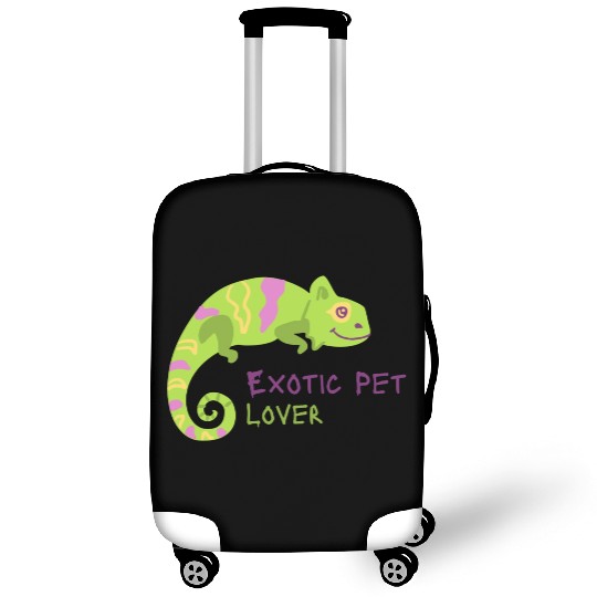 Green Chameleon Lizard Exotic Pet Lover Luggage Covers
