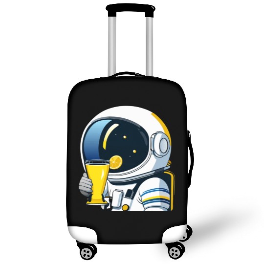 astronaut drinks lemon tea Luggage Covers