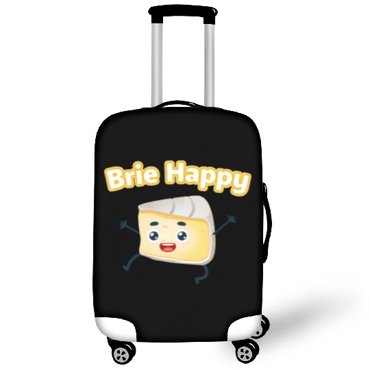 Brie Happy: Cheesy Pun for Cheese Lovers Luggage Covers