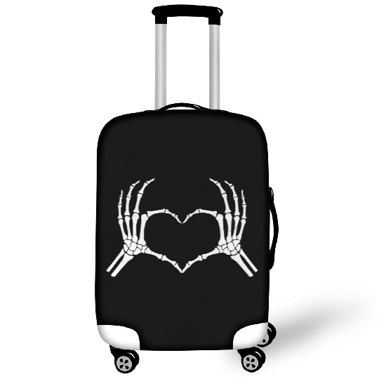 Skeleton Hand Heart Halloween Funny Bones Love Luggage Covers