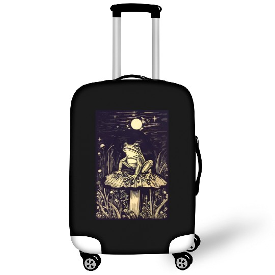 Starry night frog Luggage Covers