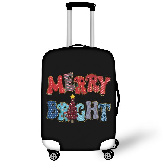 Merry and Bright Chistmas Tree Family Christmas Luggage Covers