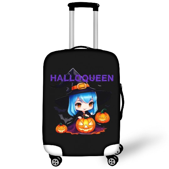 Hallo Light Blue Witch Luggage Covers