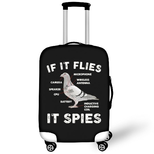 If It Flies It Spies Pigeon Anatomy Bird Aren Luggage Covers