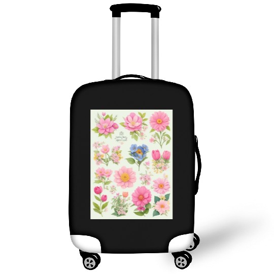 Tangerine and Coral Spring Flowers Luggage Covers