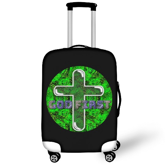 God First [2] Green Luggage Covers