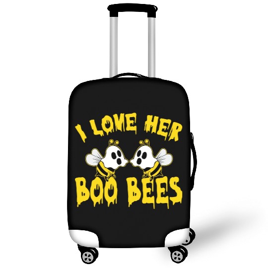 I Love Her Boo Bees Halloween Luggage Covers