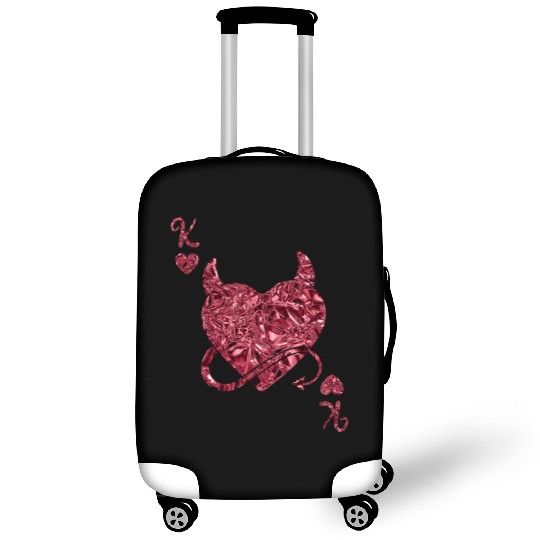 Halloween Card Game King of Hearts Devilish Luggage Covers