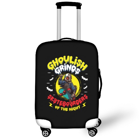 Spooky Horror Skateboarder Halloween Skateboarding Luggage Covers