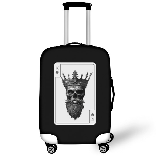 King of Hearts Creepy Card Game Poker Luggage Covers