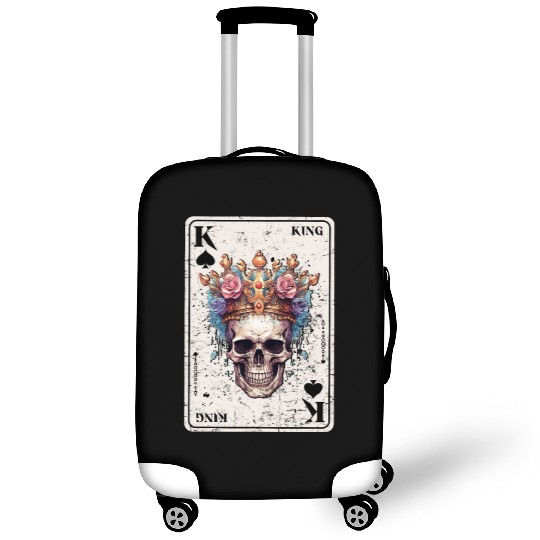 King on Spades Horror Halloween Card Game Creepy Luggage Covers