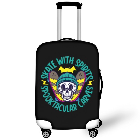 Spooky Horror Skateboarder Halloween Skateboarding Luggage Covers