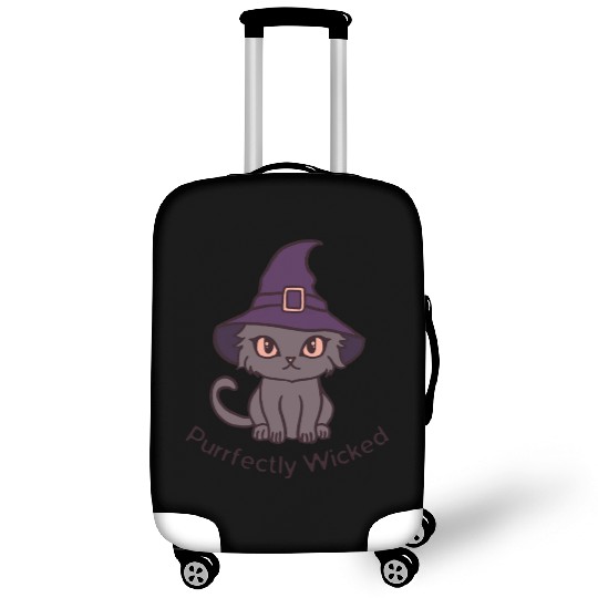Wicked Cat Witch Funny Halloween Witch Luggage Covers