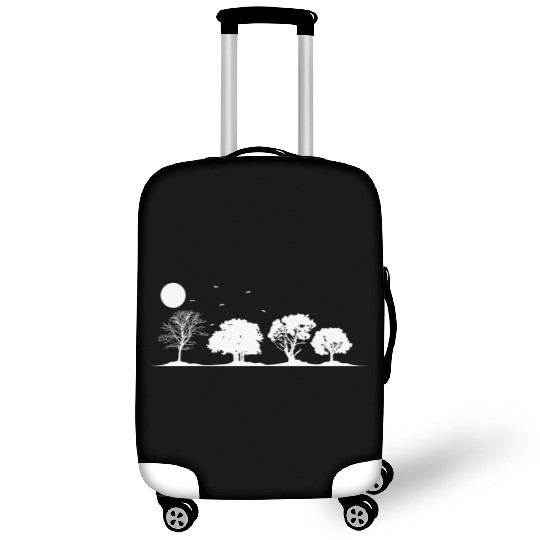 Trees at full Moon Nature Forests Leaves Luggage Covers
