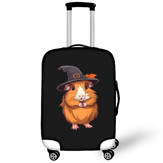 Cute Halloween guinea pig with a witch hat. Luggage Covers