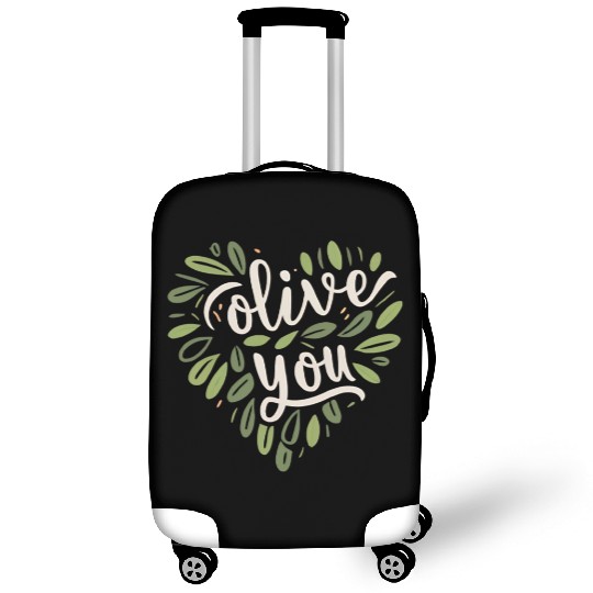 olive you funny romantic double meaning gift Luggage Covers