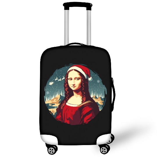 Mona Lisa Funny Christmas Art Luggage Covers