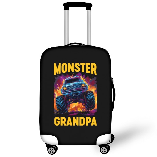 Monster Truck Grandpa Monster Grandad Retro Luggage Covers