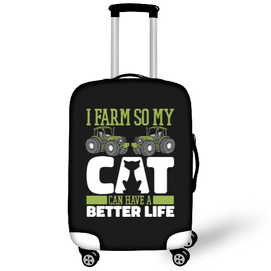 Farming Farmer Cat Luggage Covers