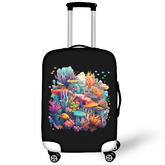 Coral Kaleidoscope: Nature's Mosaic Luggage Covers
