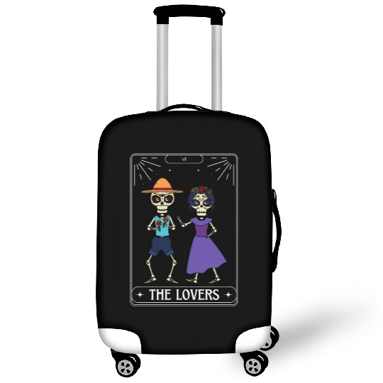 The Lovers Tarot Card Got Skeleton Skull Halloween Luggage Covers