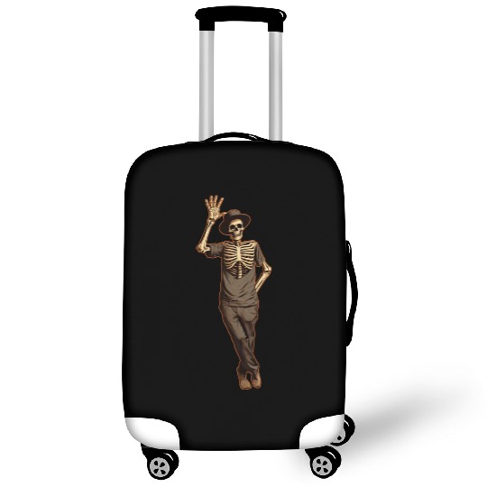 Halloween Skeleton Waving with Hand Luggage Covers