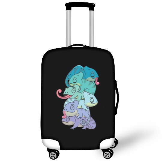 Neptunic Flag Pride Lgbtq Cute Chameleon Pile Luggage Covers