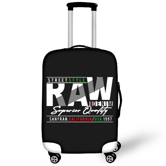 Urban Edge: Raw Denim Streetwear Luggage Covers