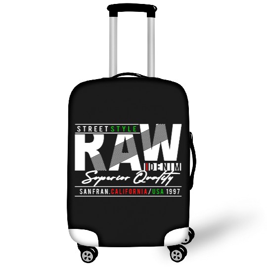 Urban Edge: Raw Denim Streetwear Luggage Covers