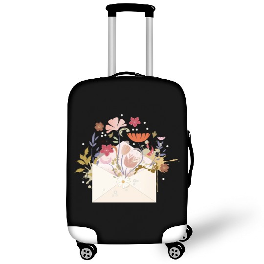 floral envelope with flowers and seal Luggage Covers