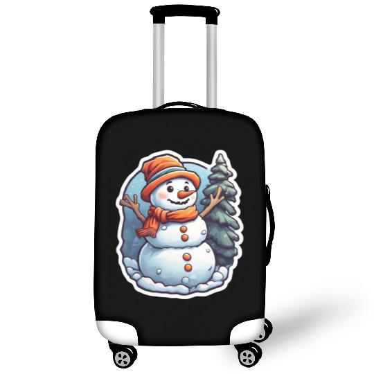 Happy snowman Luggage Covers