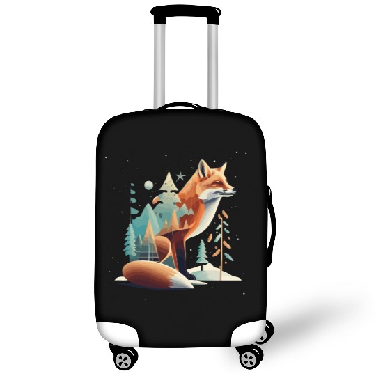 Double Exposure Fox Nature Luggage Covers