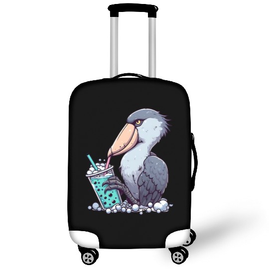 Beaked stork with bubble tea Luggage Covers