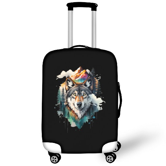 Majestic Mountain Wolf Nature Inspired Artwork Luggage Covers