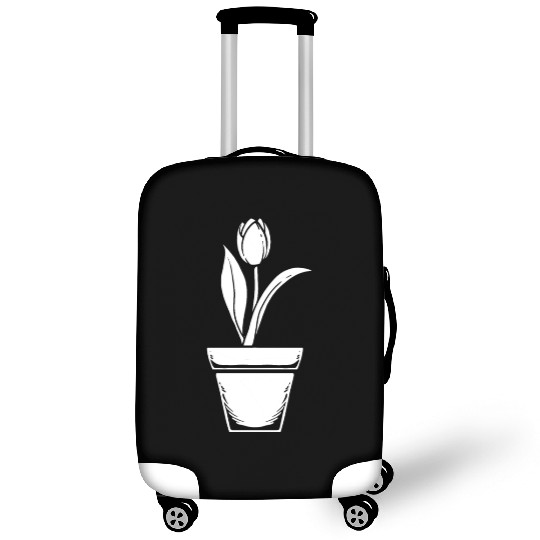 Tulip Gardening Floral Luggage Covers
