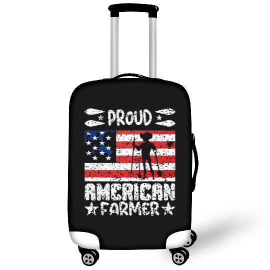 Proud american farmer quote Luggage Covers