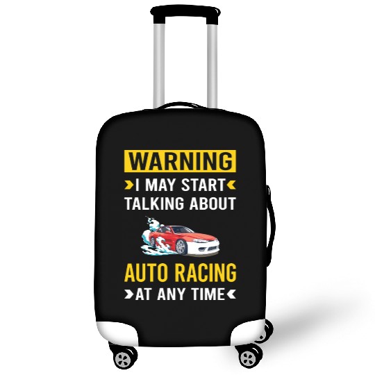 Warning Auto Racing Automotive Autosport Luggage Covers